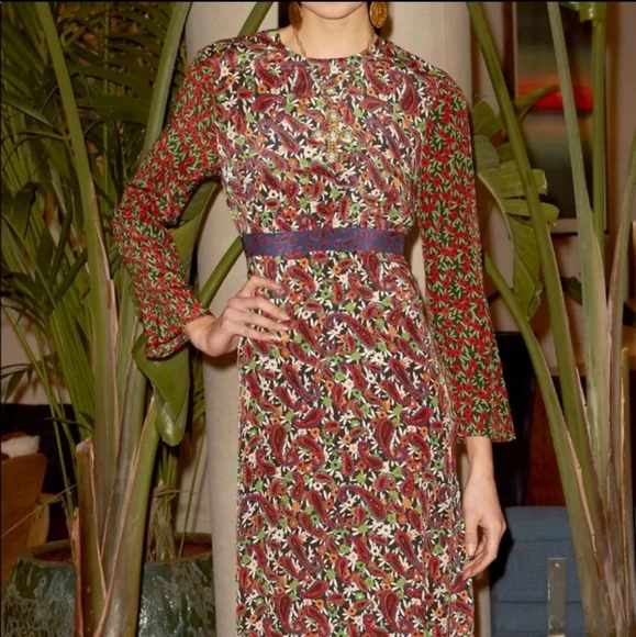 green emerald velvet dress Kaila Silk Dress in Green City Floral Mix Olive